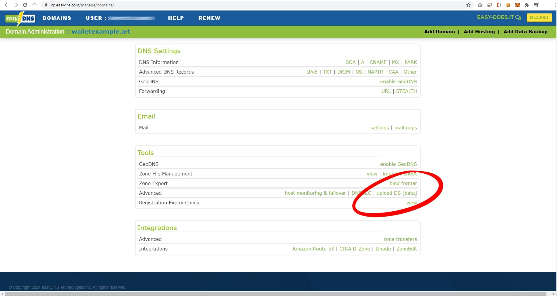Manage DNSSEC